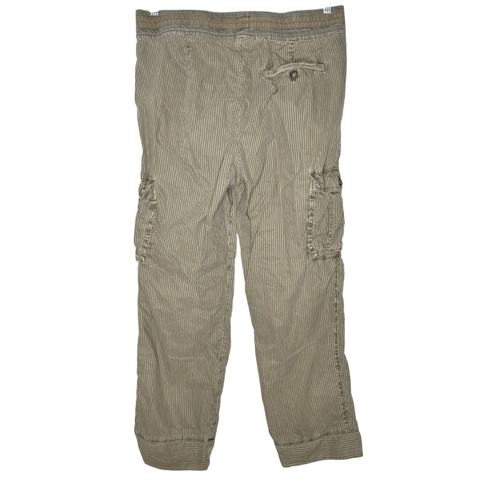 James Perse Y2k Pinstripe Baggy Cargo Pants Womens 2 Med Grunge Olive Wide Leg - Picture 2 of 9